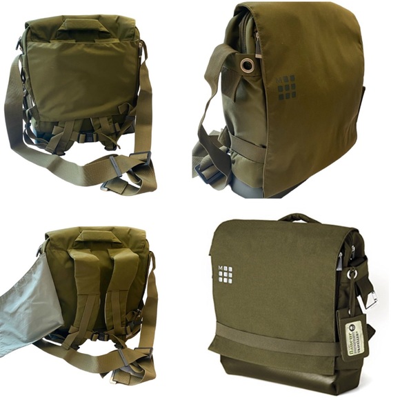 Moleskine Handbags - NWT Molskine MyCloud Backpack Bag 15” Laptop in Moss Green